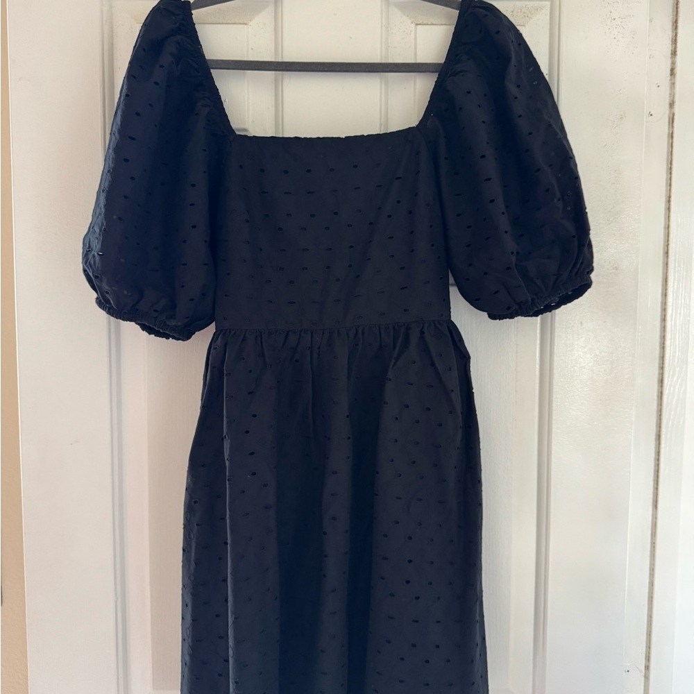 a new day Black Textured Long Sleeve Dress